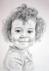 gyermek portré rajz