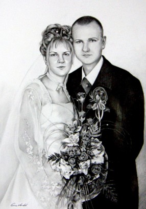 Portrérajz esküvőről