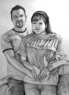 Fekete-fehér portrérajz pároknak