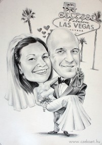 Egyedi karikatúra rajz esküvőre nászajándékba